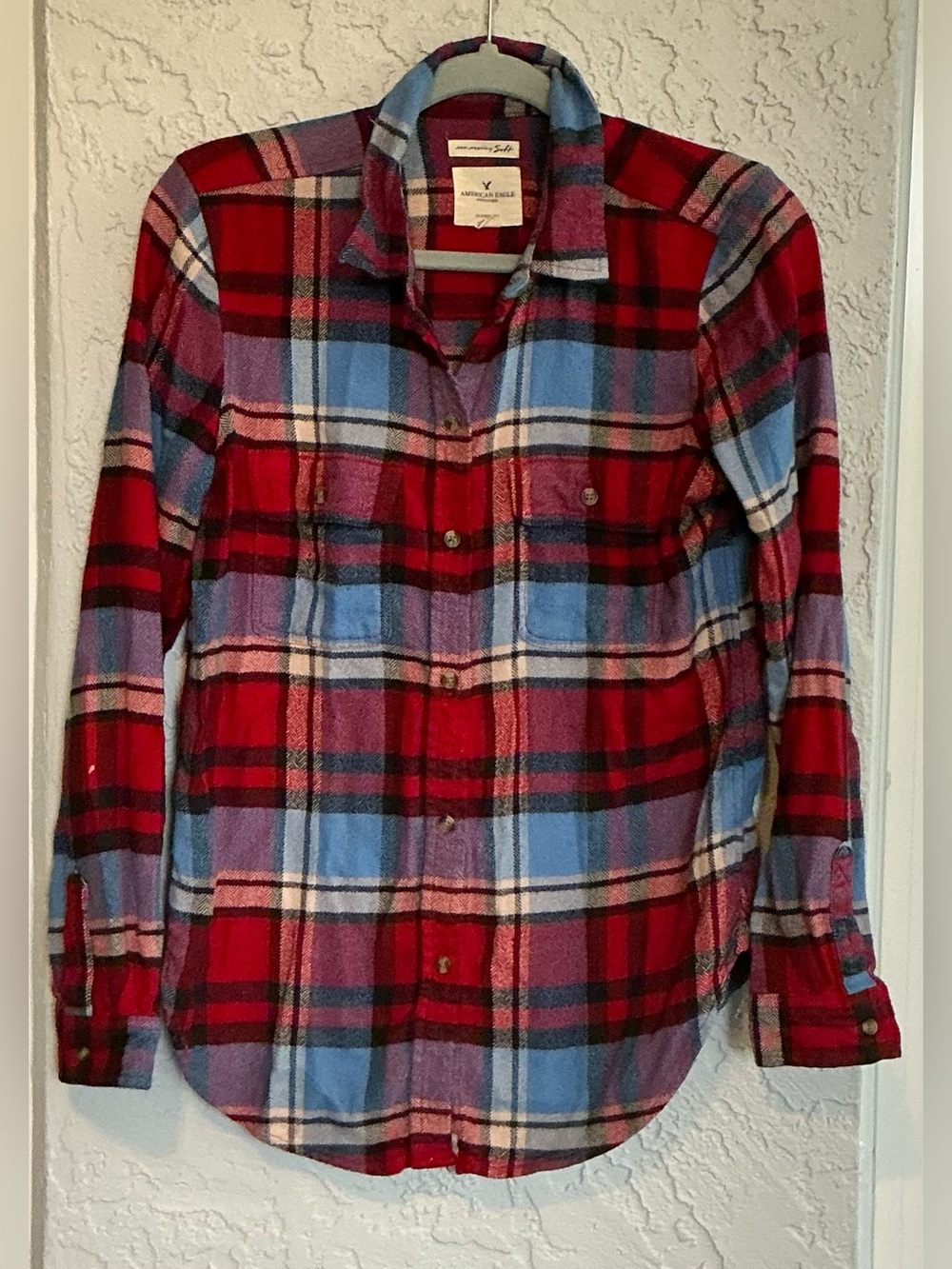 American Eagle Flannel Button Down Shirt -Classic Fit, Ahh-mazingly Soft